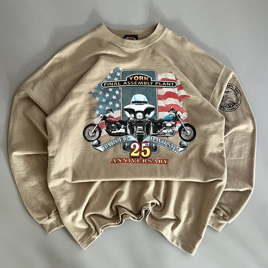 Large 1990 Harley Davidson York Final Assembly Plant T-Shirt