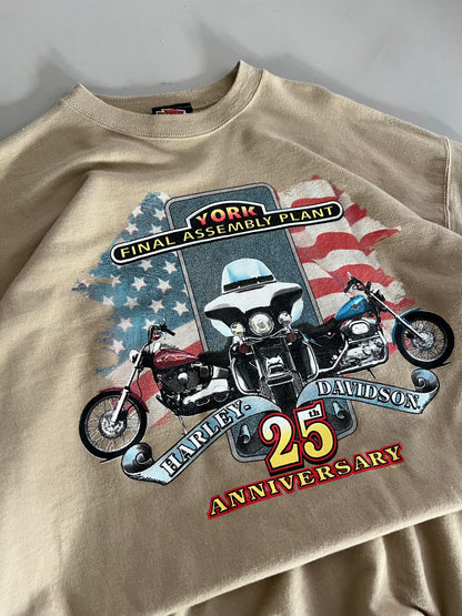 Large 1990 Harley Davidson York Final Assembly Plant T-Shirt