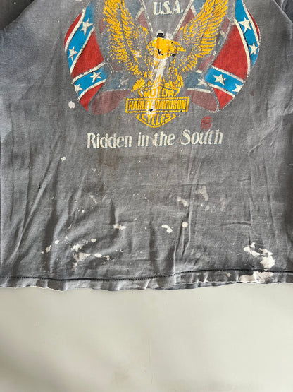 Medium 80s Heavily Distressed Harley Davidson SC T-shirt