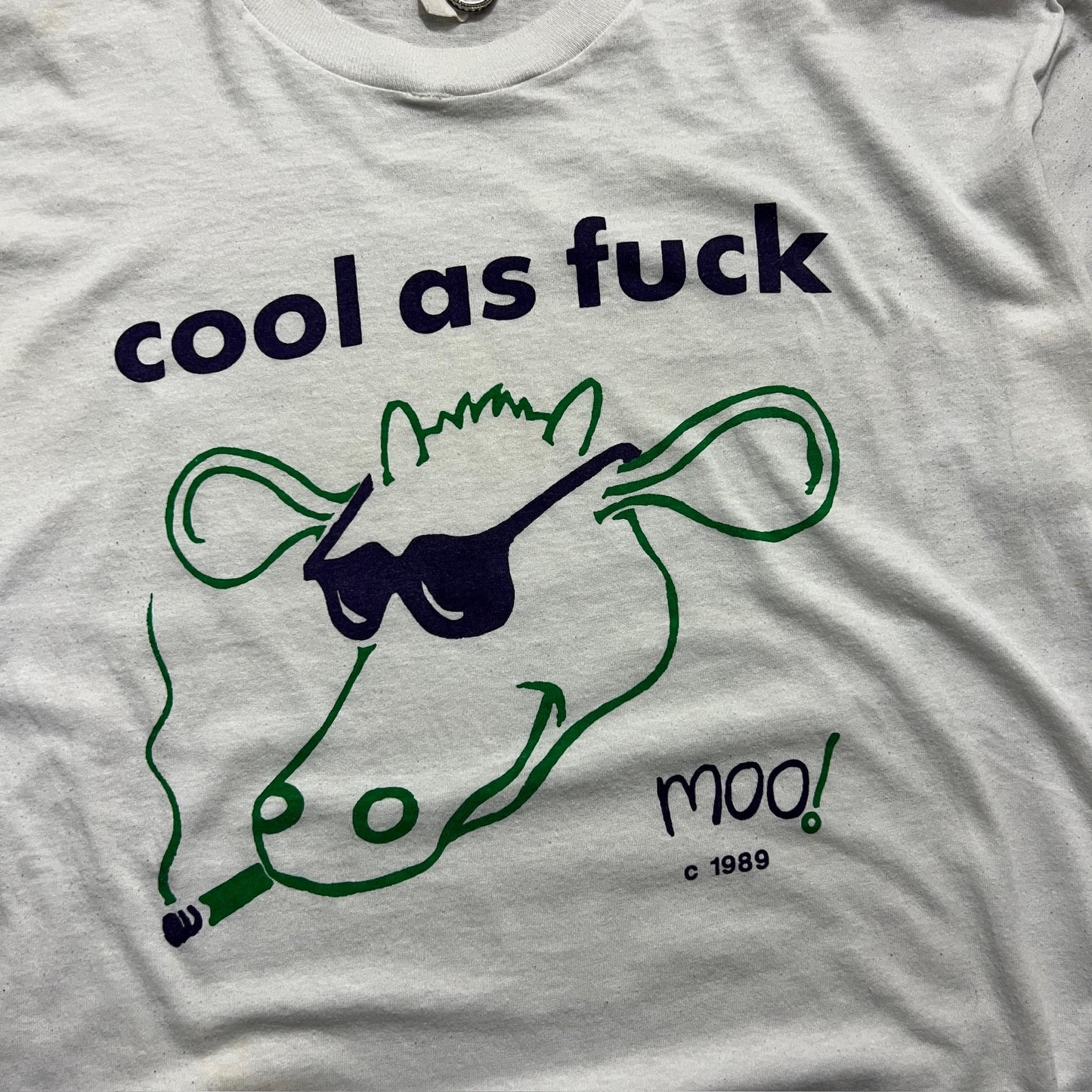 XL 1989 Cow Records Cool as Fu** Inspiral Carpets T-shirt