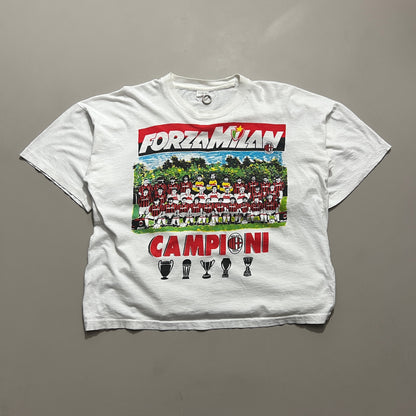 XXL 1980s Forza Milan FC Campion T-shirt