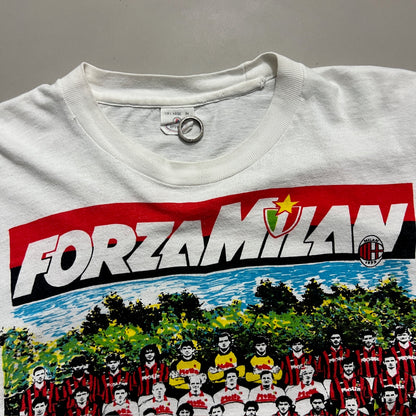 XXL 1980s Forza Milan FC Campion T-shirt