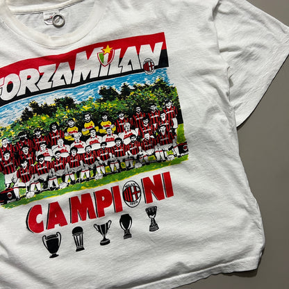 XXL 1980s Forza Milan FC Campion T-shirt