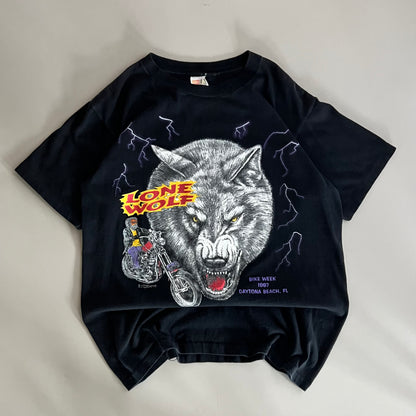 Large 1996 Lone Wolf Daytona Beach T-shirt