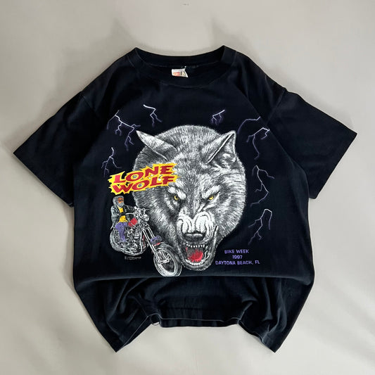 Large 1996 Lone Wolf Daytona Beach T-shirt