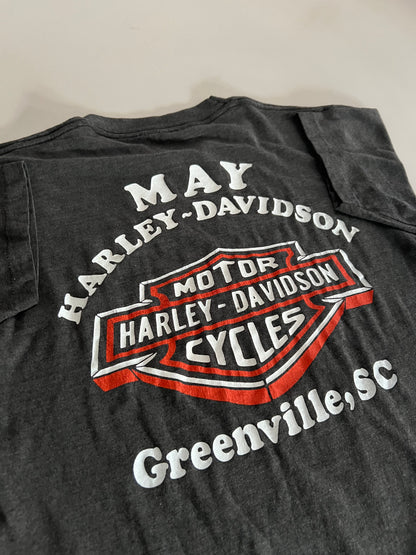 Small 1980s Harley Davidson SC 3D Emblem T-shirt