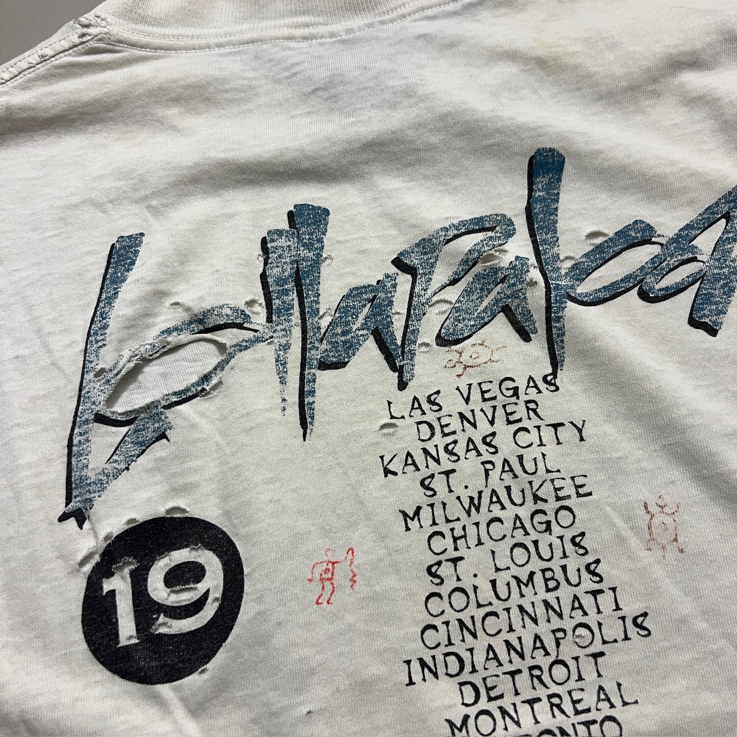 XL 1994 Distressed Lollapalooza Music Festival T-shirt
