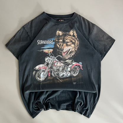 Large 1995 Survivors Biker T-shirt