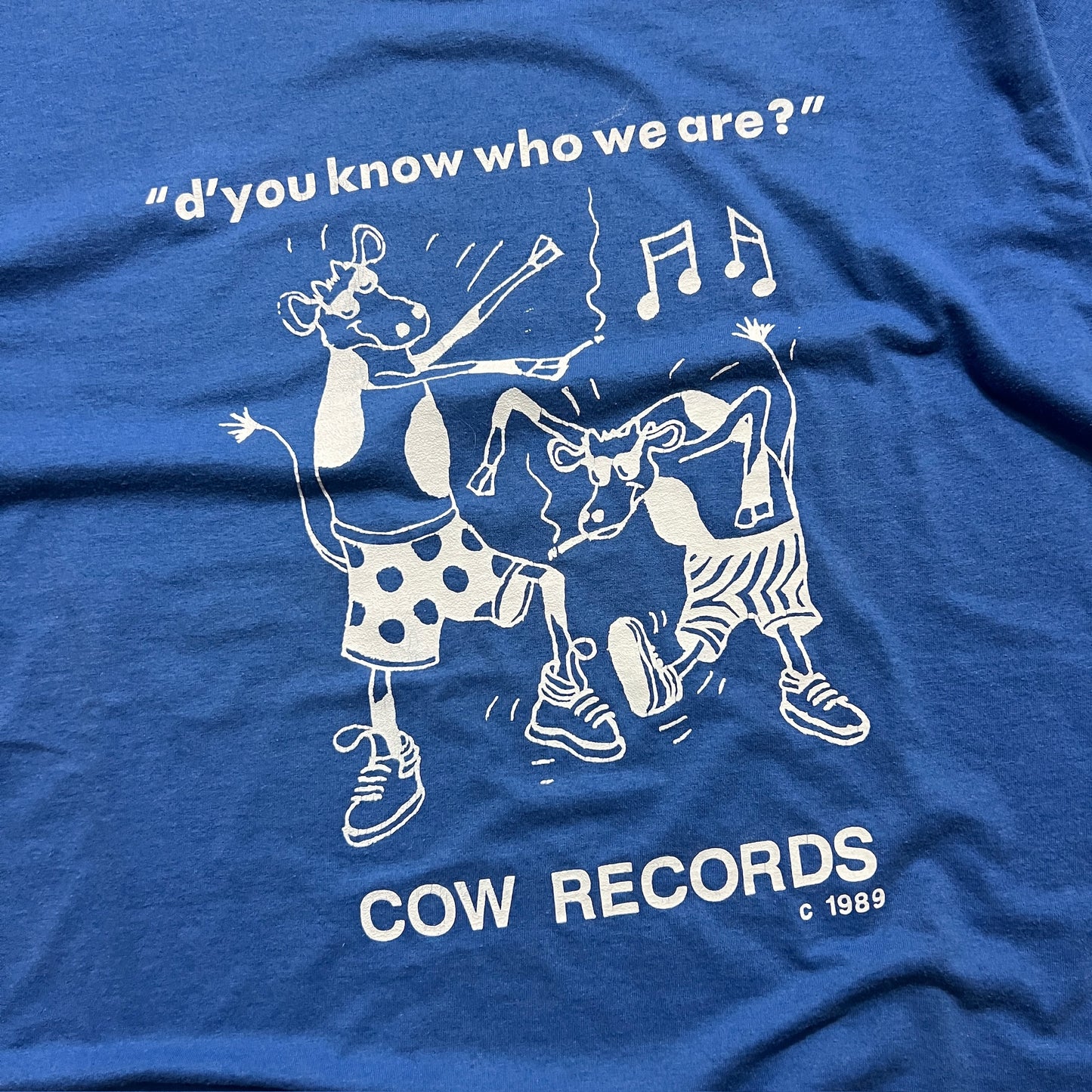 XXL 1989 Cow Records "D'you Know Who We Are?" Inspiral Carpets T-shirt