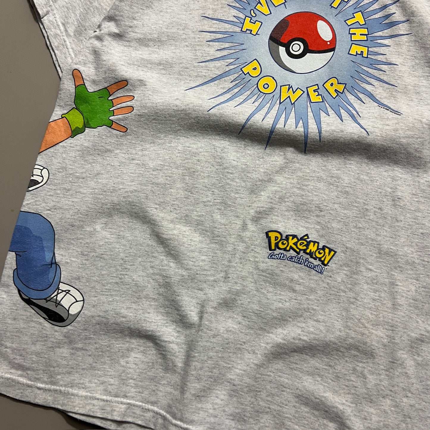 Youth XL 1999 Pokemon I've Got The Power T-shirt