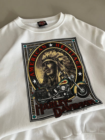 Large 1992 Harley Davidson American Tradition 3D Emblem Sweatshirt