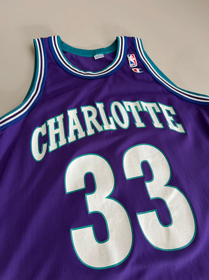 Large 90s Charlotte Hornets Alonzo Mourning Jersey