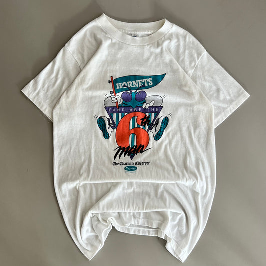 Large 90s Charlotte Observer Hornets T-shirt