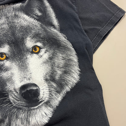 Large 1997 Black Wolf Art T-shirt