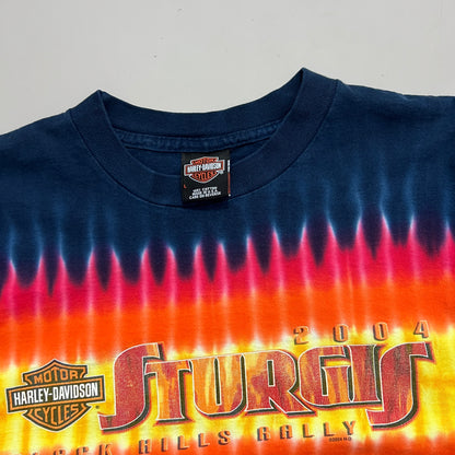 Large 2004 Harley Davidson Sturgis South Dakota Tie Dye T-shirt
