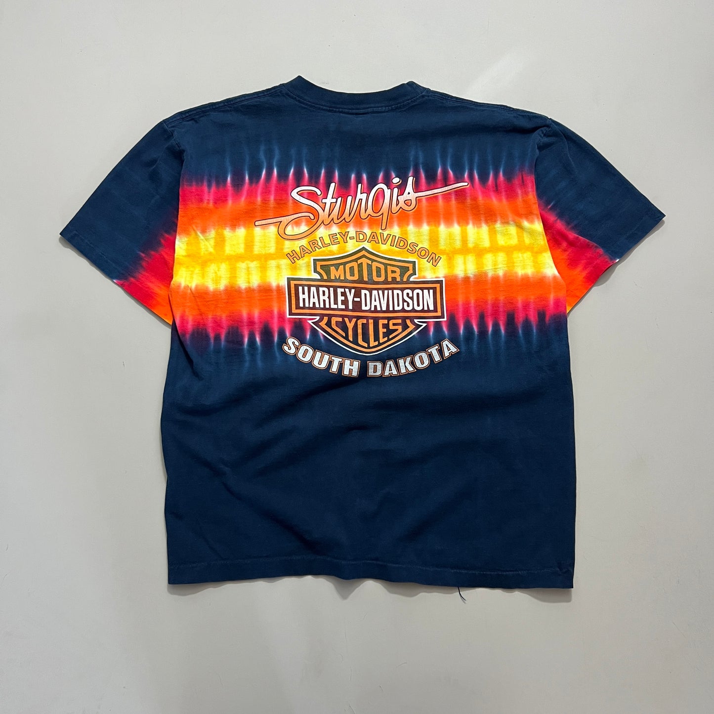 Large 2004 Harley Davidson Sturgis South Dakota Tie Dye T-shirt