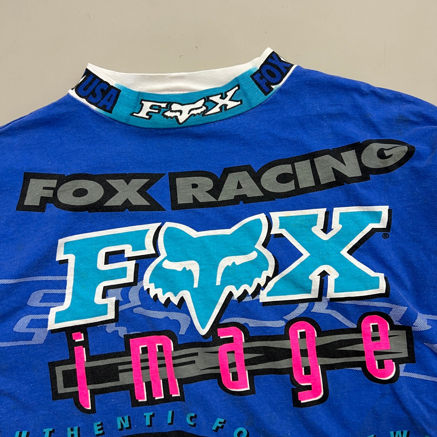 XL 1990s Distressed Fox Image Racewear Supercross Jersey