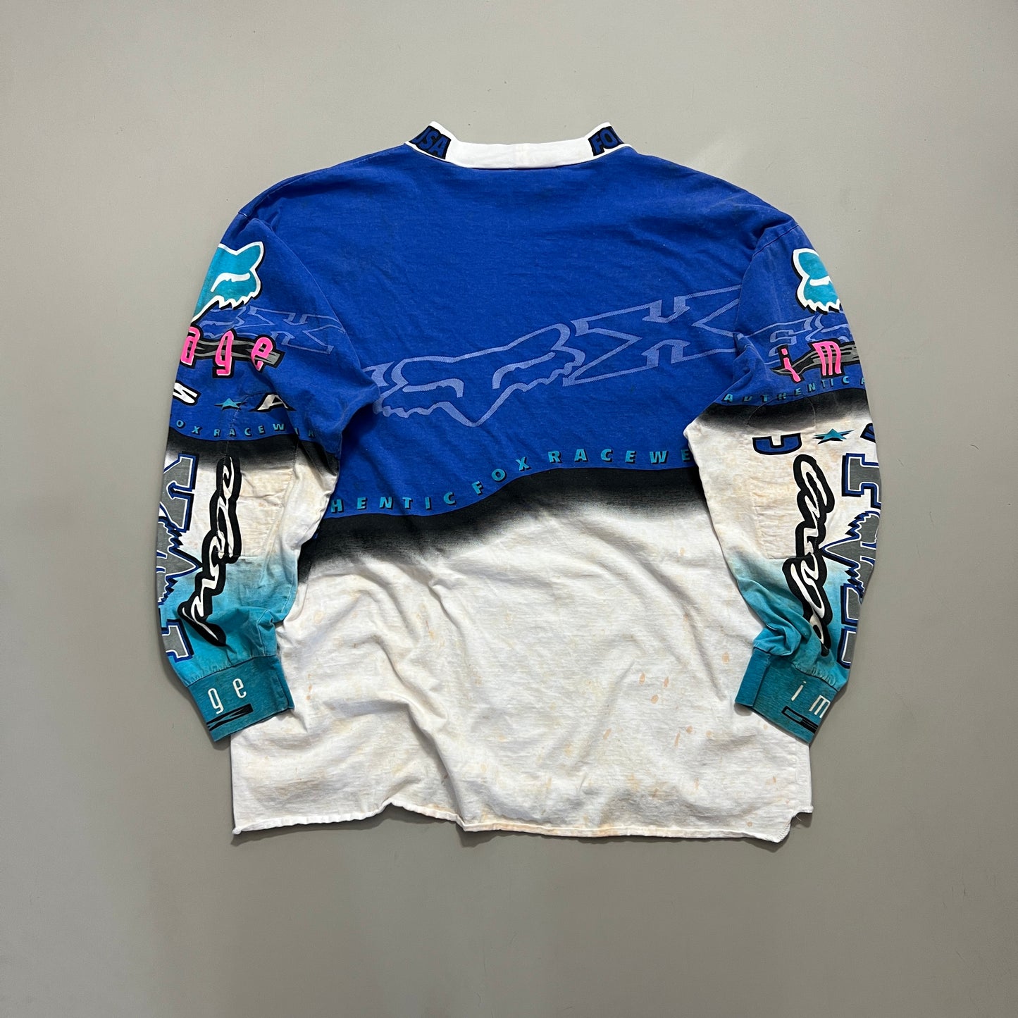 XL 1990s Distressed Fox Image Racewear Supercross Jersey