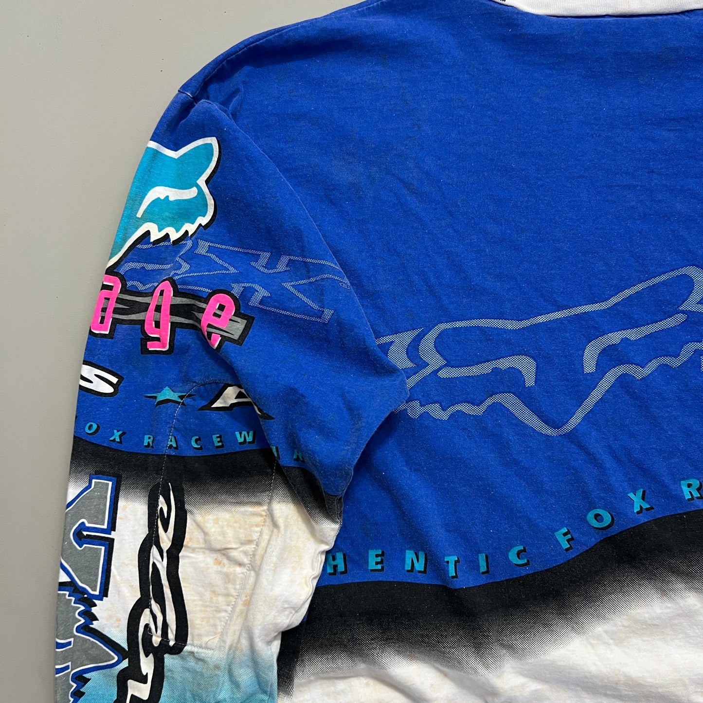 XL 1990s Distressed Fox Image Racewear Supercross Jersey