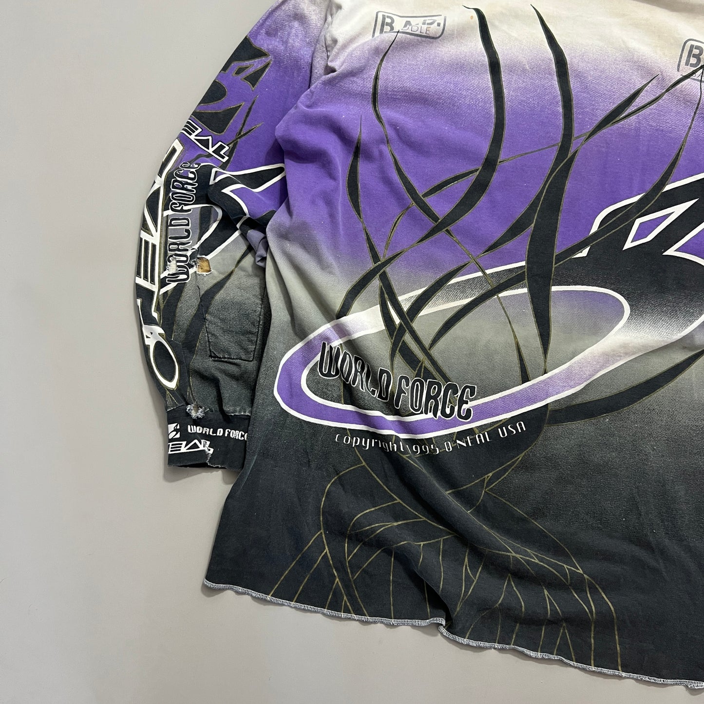 Large 1990s Distressed O'Neal World Force Supercross Jersey