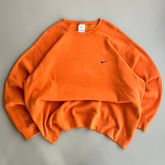 XXL 2000s Orange Nike Embroidered Sweatshirt
