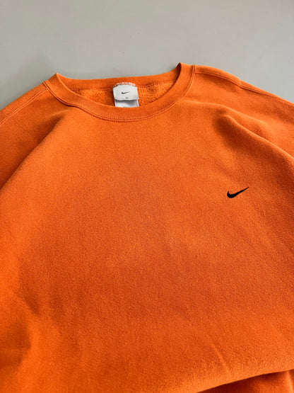 XXL 2000s Orange Nike Embroidered Sweatshirt