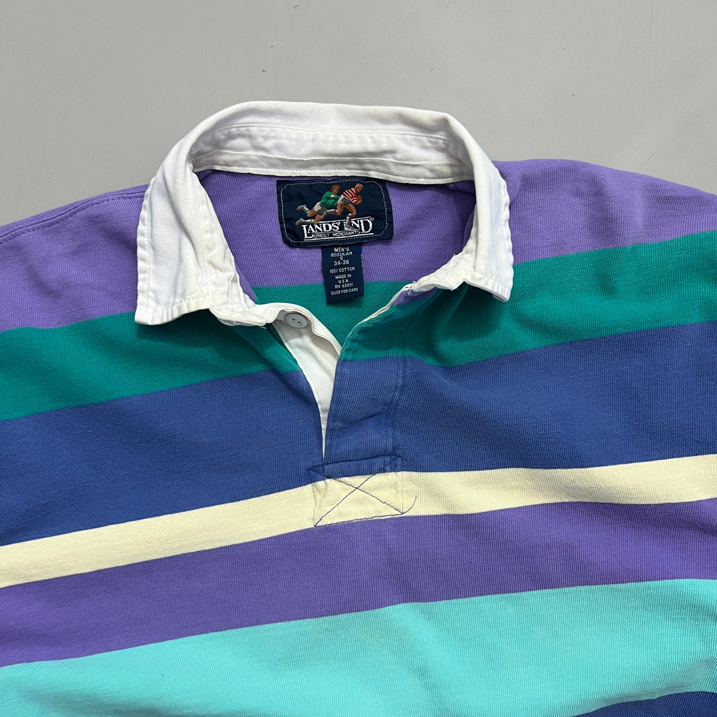 Small 1990s Lands' End Pastel Rugby