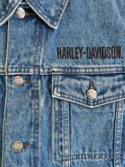 Large 2000s Harley-Davidson Denim Vest