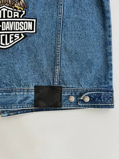 Large 2000s Harley-Davidson Denim Vest