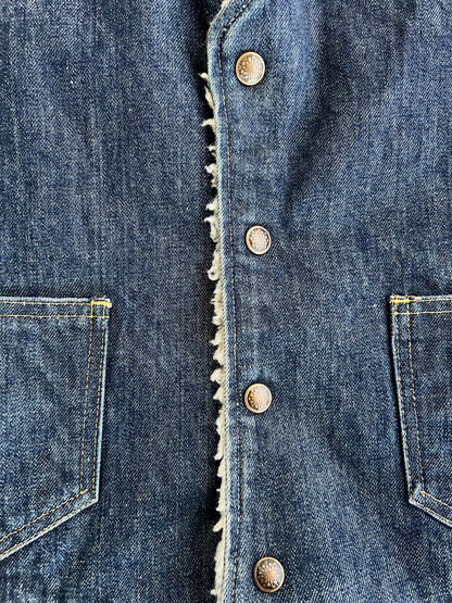 Large Denim Sherpa Vest