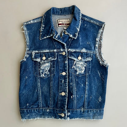 Medium 90s Paris Blues Denim Vest