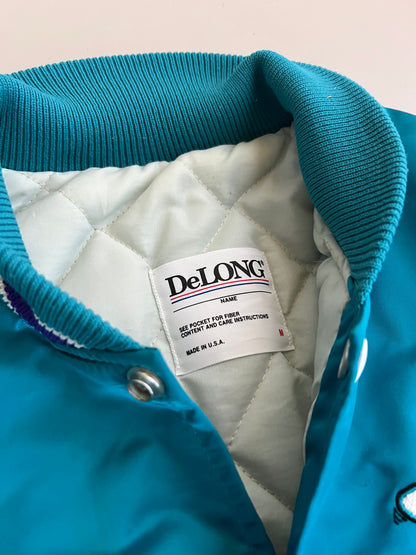 Medium 80s Charlotte Hornets DeLong Satin Jacket
