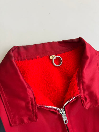 Small 70s Peace Sign Satin Jacket