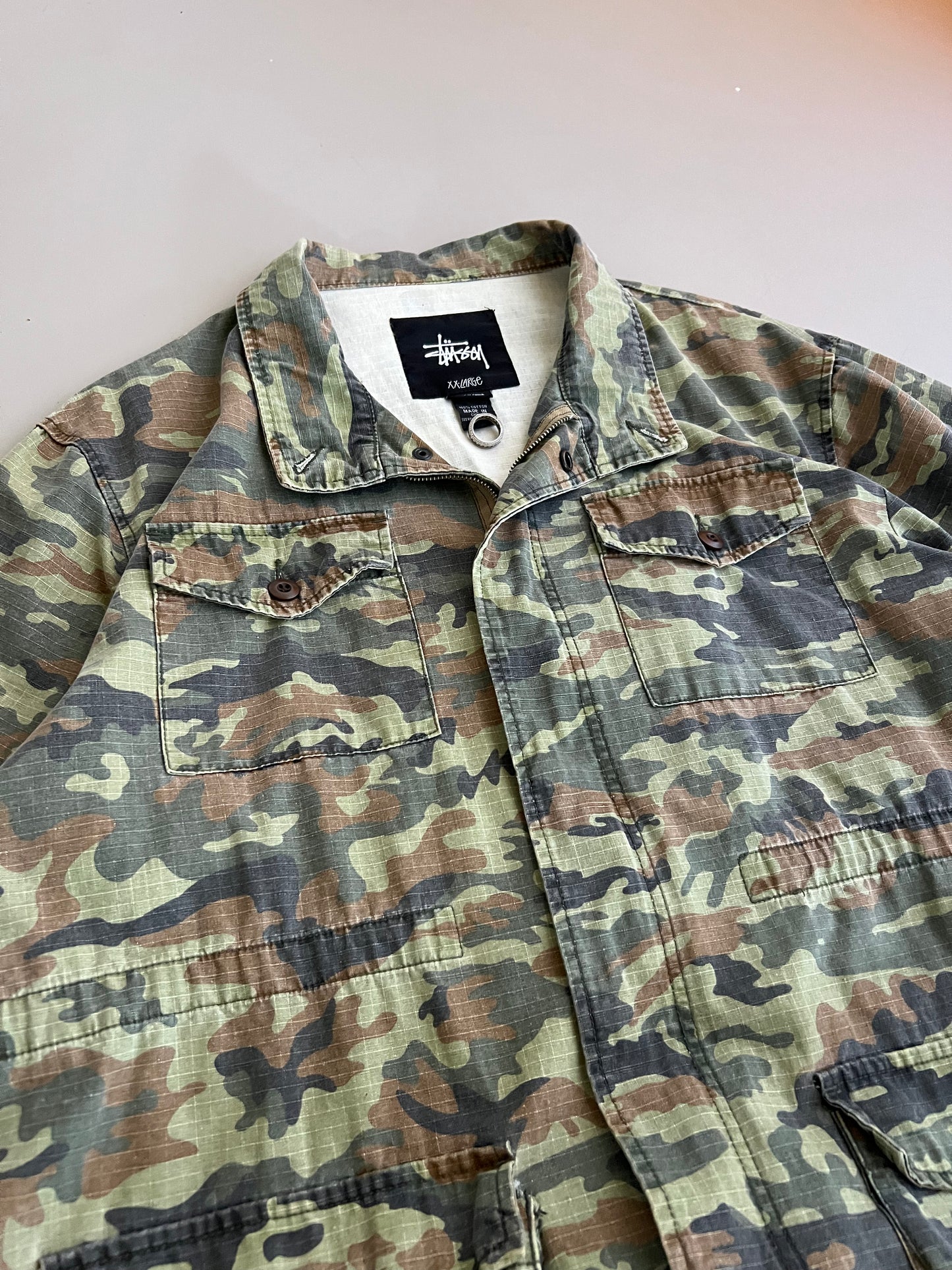 2XL 2000s Stussy Camo Chore
