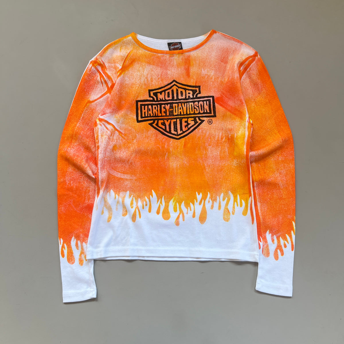 XL 2000s Harley Davidson Flame Dye Shirt