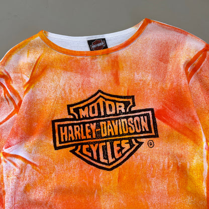 XL 2000s Harley Davidson Flame Dye Shirt