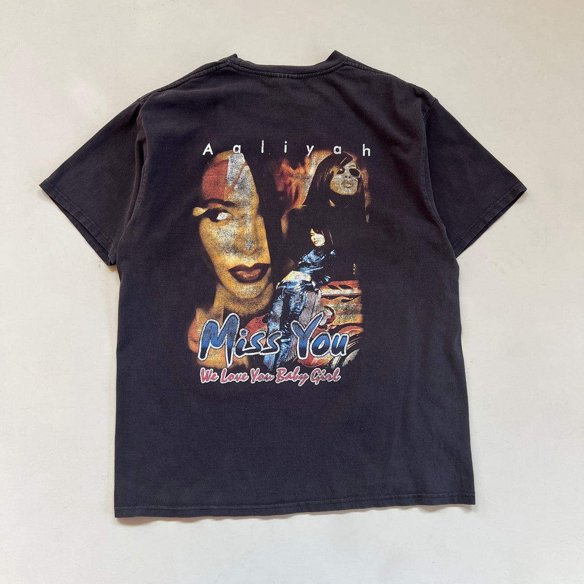 XL 2000s Aaliyah Memorial Rap T-shirt