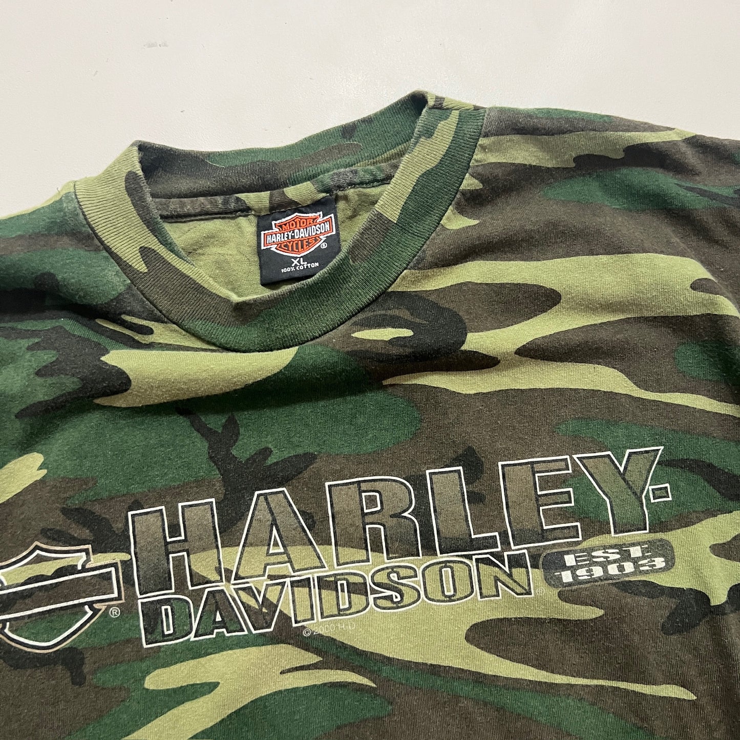 XL 1999 Harley Davidson Camo Georgia T-shirt