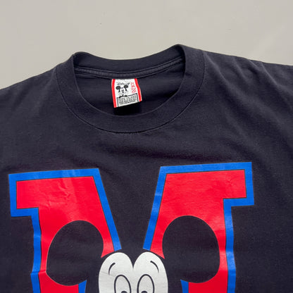 Large 1990s Black Mickey Mouse T-Shirt