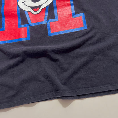 Large 1990s Black Mickey Mouse T-Shirt