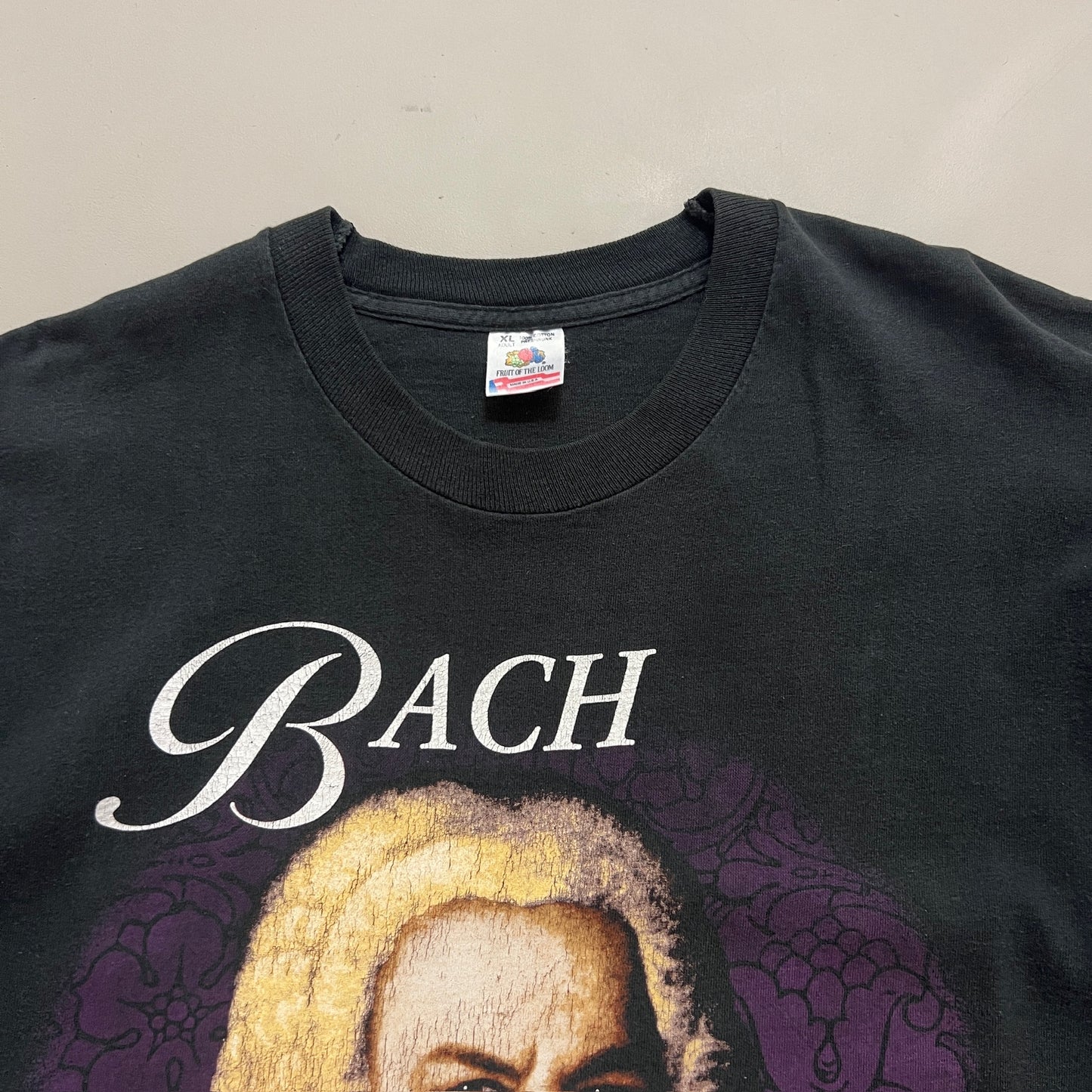 XL 1990s Johann Sebastian Bach Portrait T-shirt