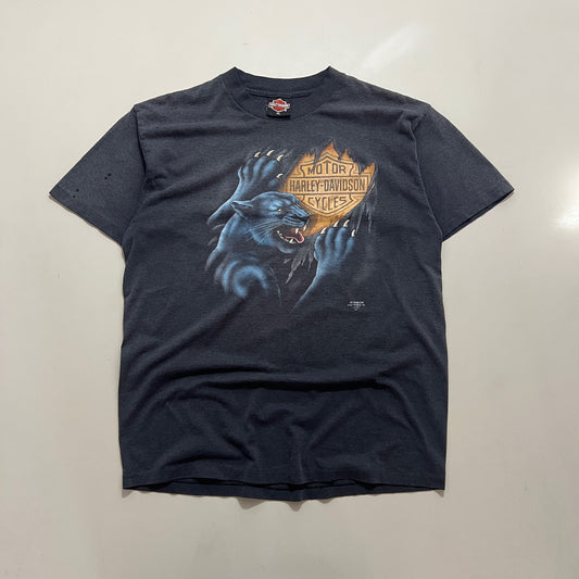 XL 1991 Harley Davidson Panther 3D Emblem T-shirt