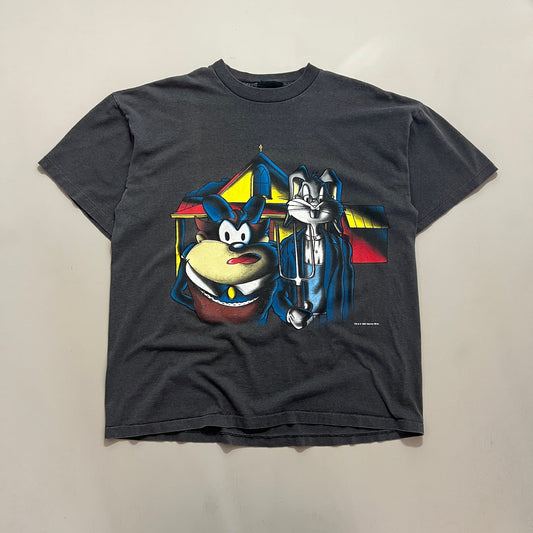 Large 1997 Looney Tunes American Gothic T-shirt