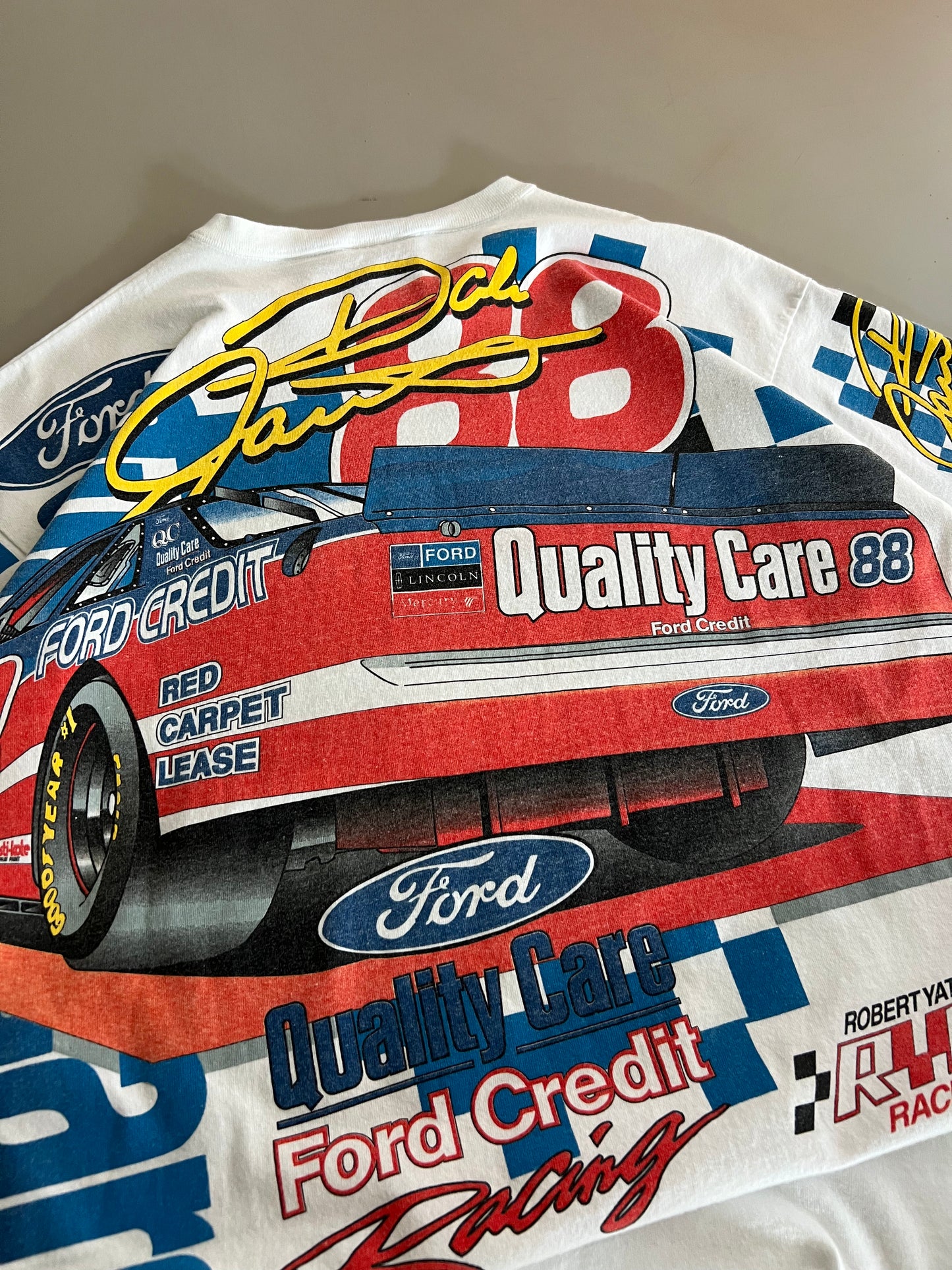 XXL 90s Dale Jarrett AOP Racing T-shirt