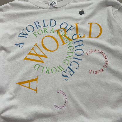 XL 1990s Apple World of Choices T-shirt