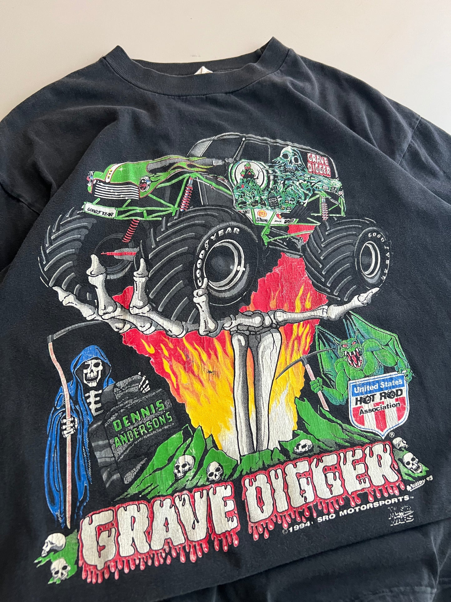 XL 1993 Grave Digger USHR T-shirt