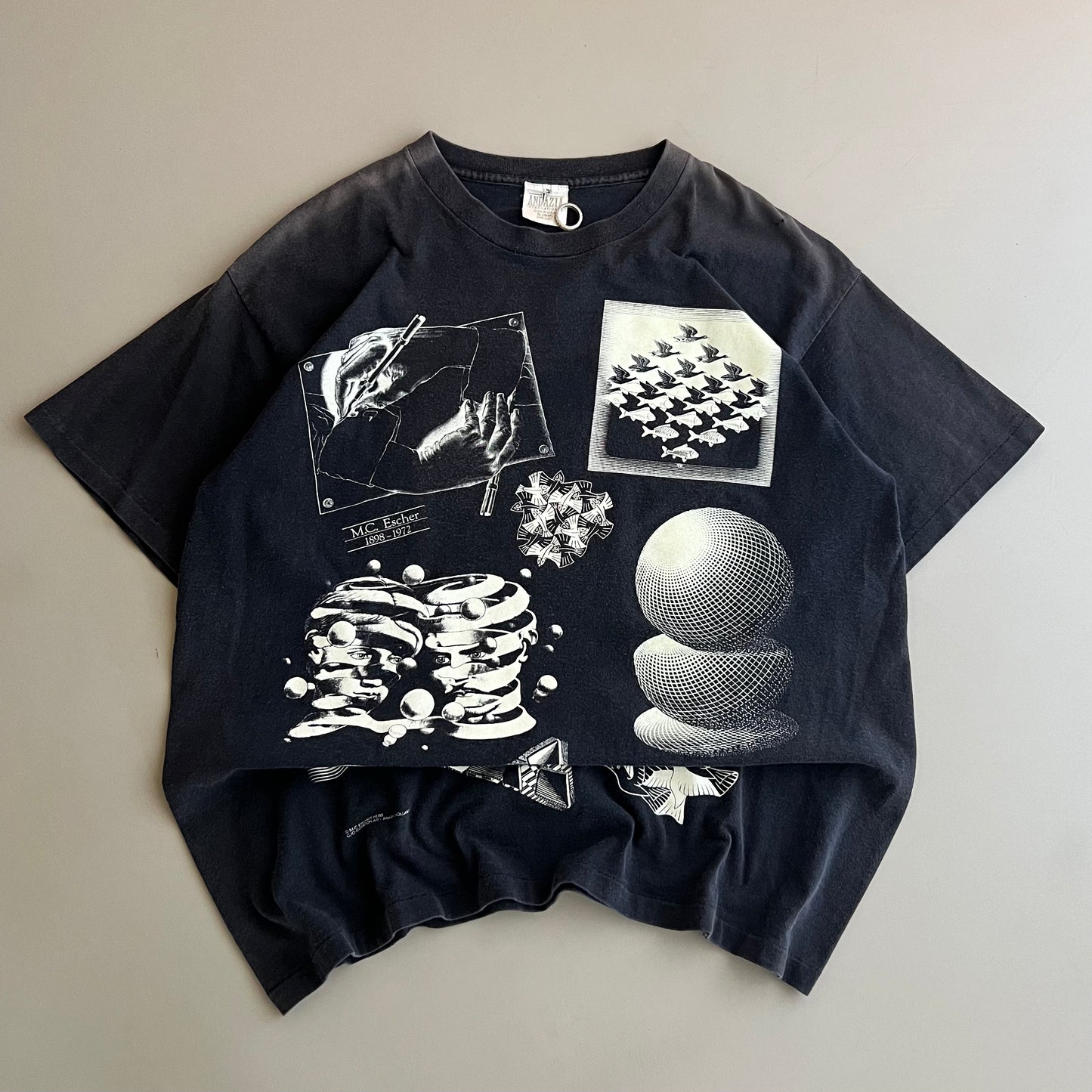 XL 90s MC Escher Art T-shirt