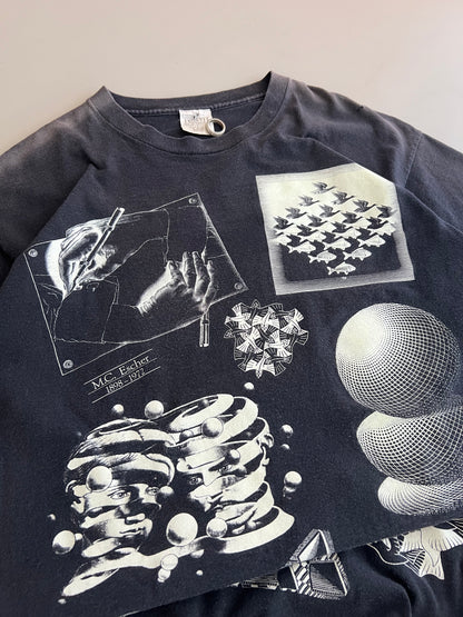 XL 90s MC Escher Art T-shirt