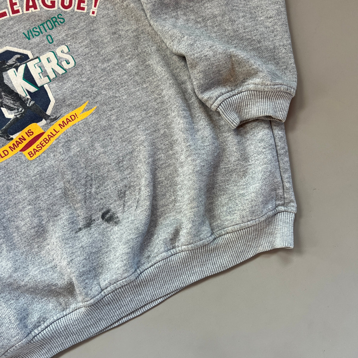 Vintage Grey Dockers Major Big League Collared Sweatshirt
