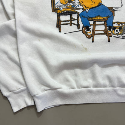 XL 1980s Distressed Disney Goofy Norman Rockwell Sweatshirt